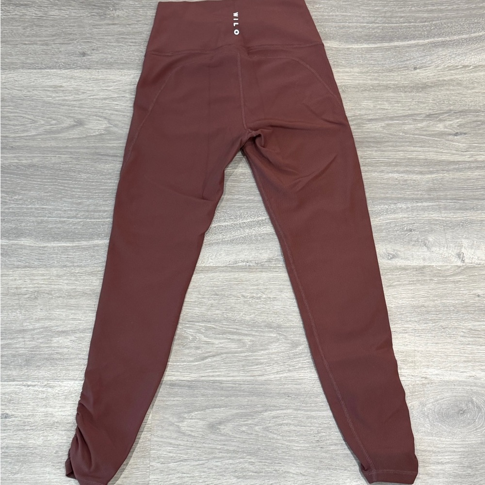 Wilo The Label Ribbed Brown Leggings Women’s Small - Picture 2 of 8